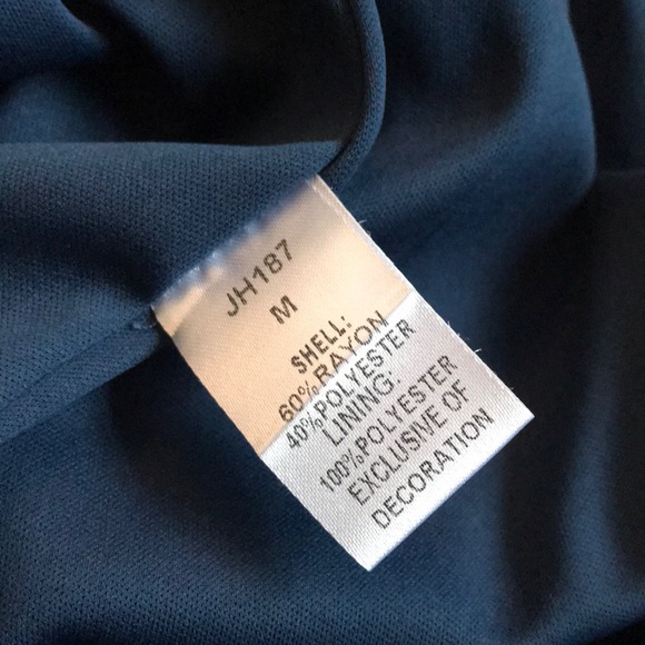 Flowy navy high neck dress - Picture 4 of 5